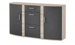 uno Sideboard Onyx | Graphit / Eiche sägerau (Nachbildung)