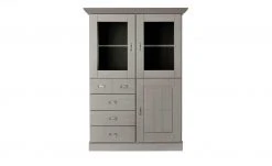 maison bleue Highboard Florian | Grau Türen mit Glaseinsatz -Kommode & Sideboards Verkäufe 12235170 4 202108130002