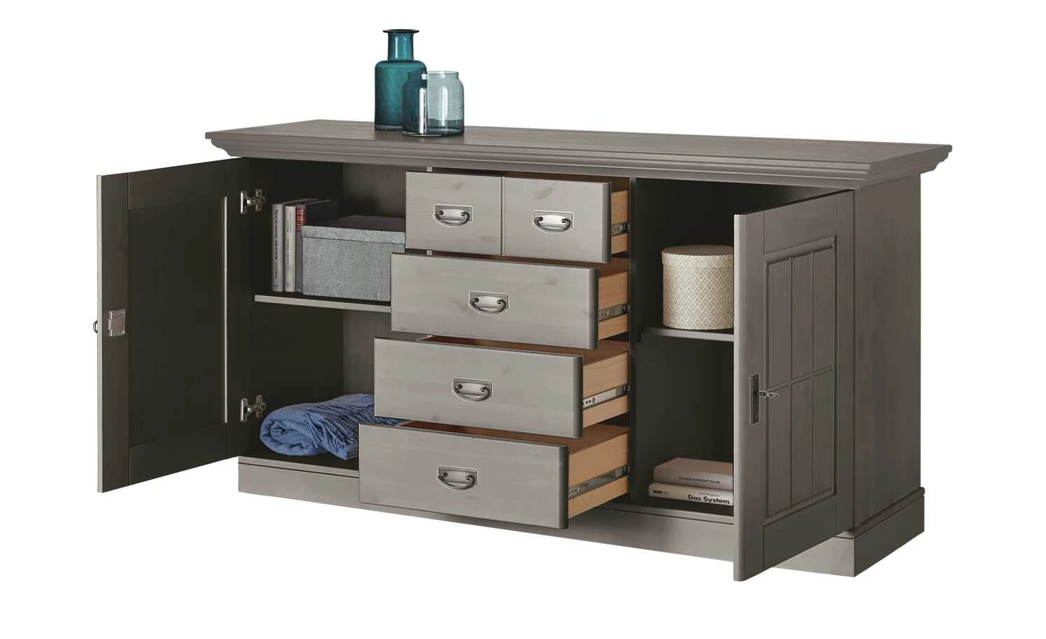 maison bleue Sideboard Florian | Grau 2 maison bleue Sideboard Florian | Grau – Bild 2