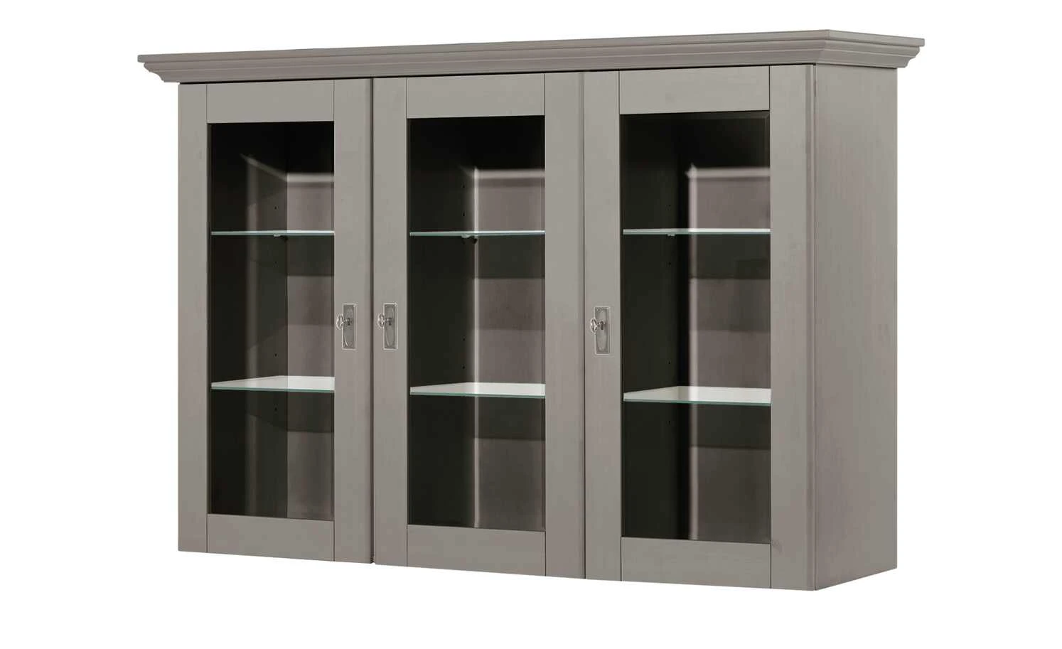 maison bleue Vitrinenaufsatz für Sideboard Florian | Grau 1 maison bleue Vitrinenaufsatz für Sideboard Florian | Grau