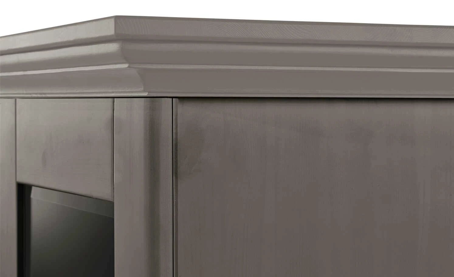 maison bleue Vitrinenaufsatz für Sideboard Florian | Grau 5 maison bleue Vitrinenaufsatz für Sideboard Florian | Grau – Bild 5