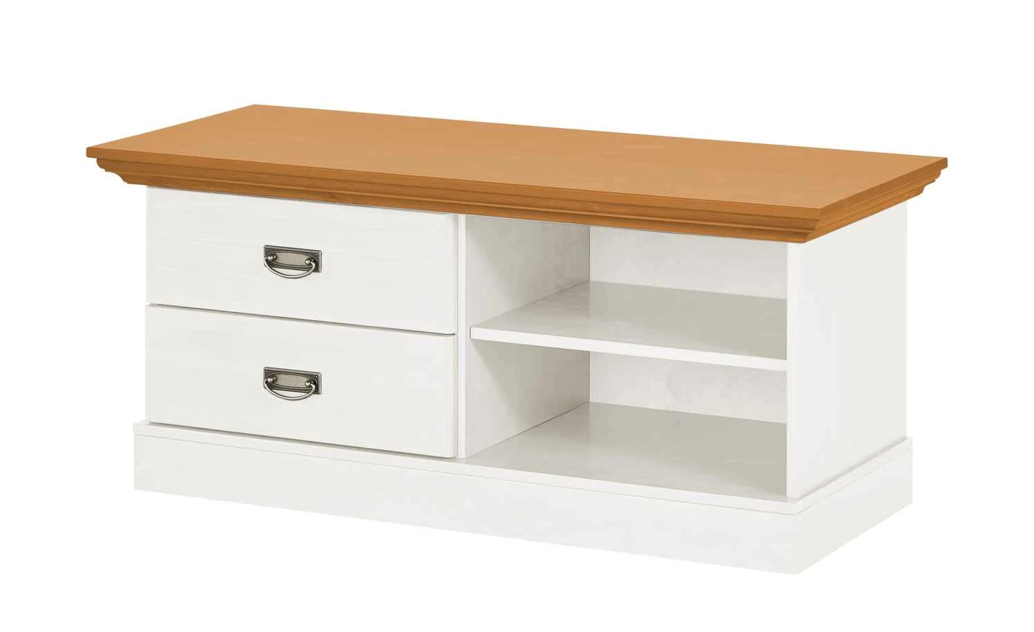 maison bleue Lowboard Florian | Weiß / bernsteinfarben 1 maison bleue Lowboard Florian | Weiß / bernsteinfarben