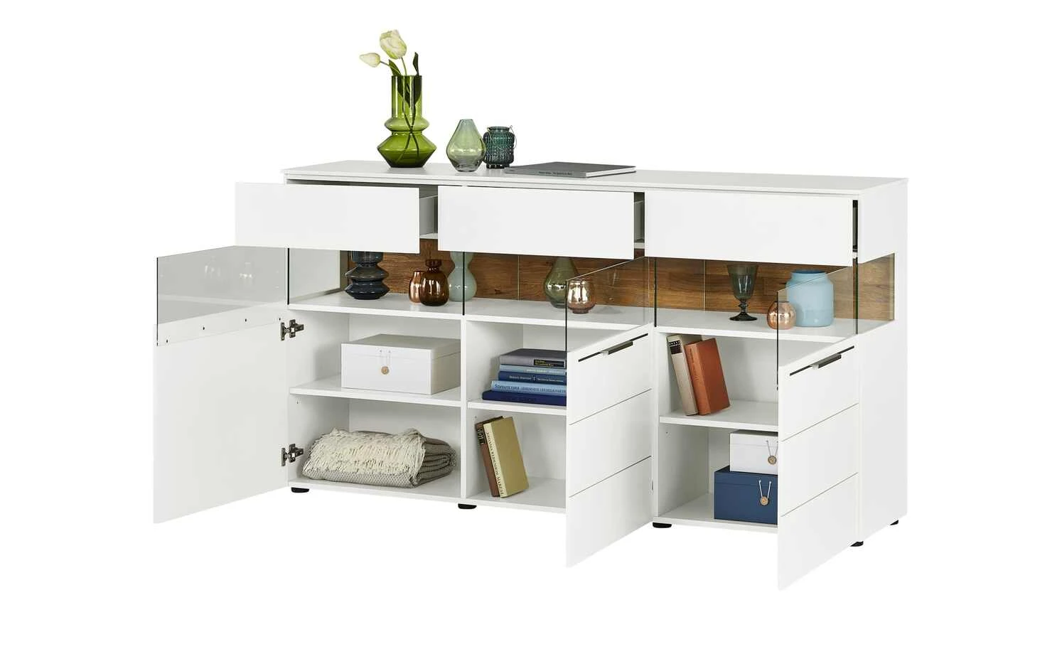 Berger & Rath Sideboard Claro | Weiß-Creme Sichtbare Rückwand: Wildeiche gesandstrahlt 4 Berger & Rath Sideboard Claro | Weiß-Creme Sichtbare Rückwand: Wildeiche gesandstrahlt – Bild 4