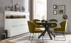 Berger & Rath Vitrine Claro | Anthrazit links Sichtbare Rückwand glatt