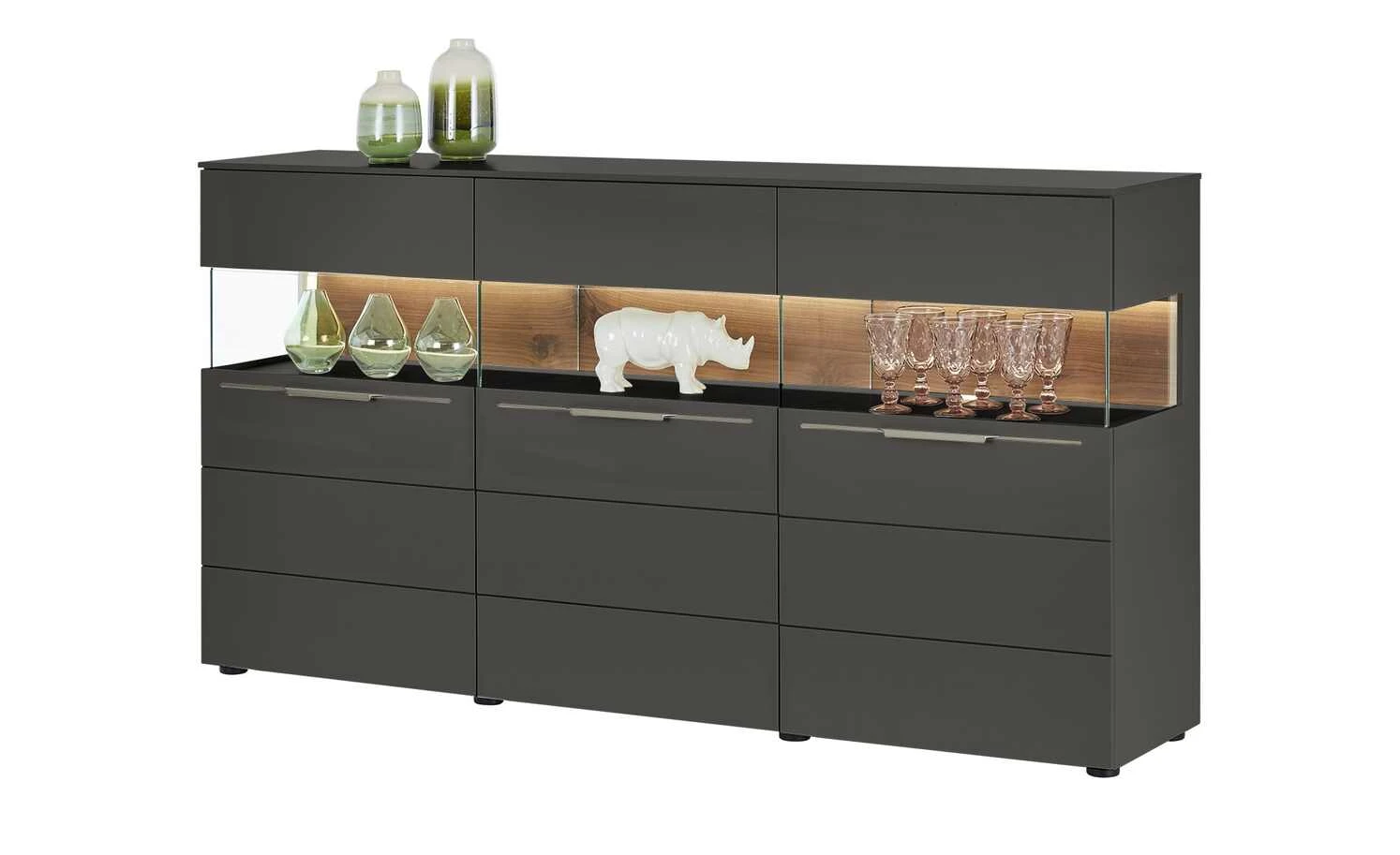 Berger & Rath Sideboard Claro | Anthrazit Sichtbare Rückwand: Wildnussbaum 3 Berger & Rath Sideboard Claro | Anthrazit Sichtbare Rückwand: Wildnussbaum – Bild 3