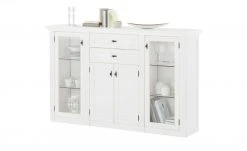 maison bleue Highboard Petit Chalet | Weiß mit Glastüren -Kommode & Sideboards Verkäufe 12239108 12 202206232232