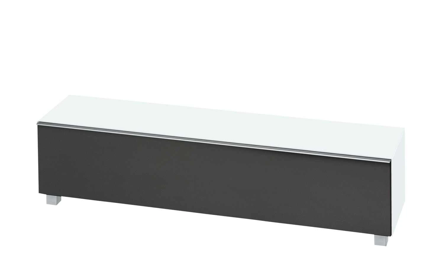 Lowboard Soundbase L | Weiß / Schwarz 2 Lowboard Soundbase L | Weiß / Schwarz – Bild 2