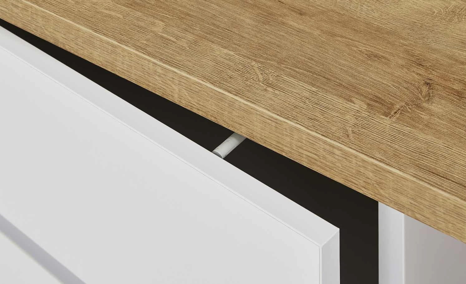 TV-Bank Meßbach III | Weiß / Riviera Eiche (Nachbildung) 8 TV-Bank Meßbach III | Weiß / Riviera Eiche (Nachbildung) – Bild 8