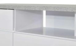 TV-Bank Meßbach III | Weiß / Beton (Nachbildung) -Kommode & Sideboards Verkäufe 12349491 9 201901221137