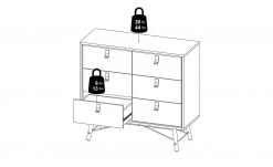 Kommode Rye | Weiß 102|cm -Kommode & Sideboards Verkäufe 13100448 4 202110281301