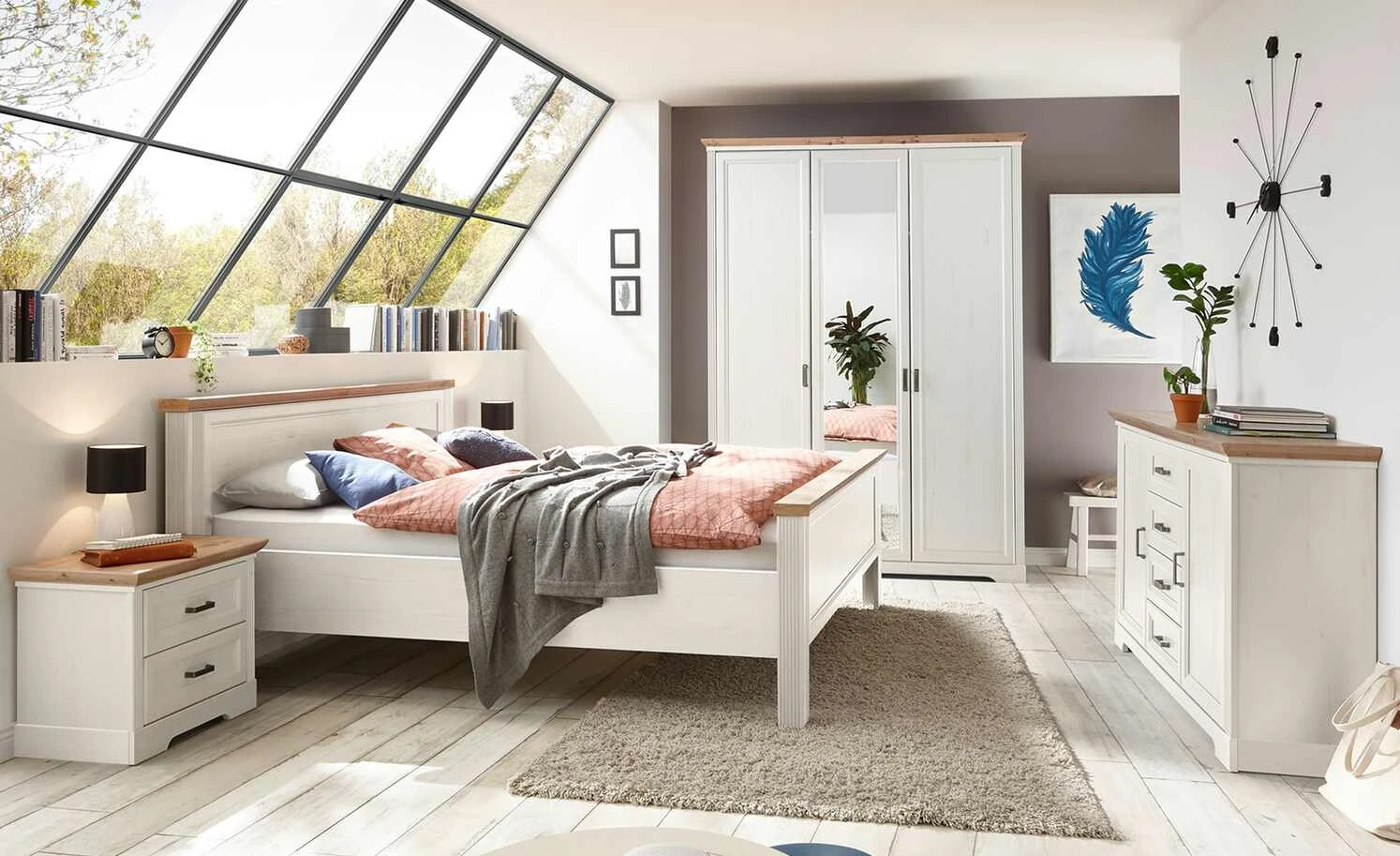 Kommode Varese | Pinie hell (Nachbildung)/ Asteiche (Nachbildung) 1 Kommode Varese | Pinie hell (Nachbildung)/ Asteiche (Nachbildung)