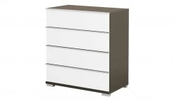 Schubkastenkommode Beda | Weiß Havanna (Taupe)