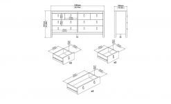Kommode Madron | Weiß 33 Kommode Madron | Weiß -Kommode & Sideboards Verkäufe 13101345 1 202205172231