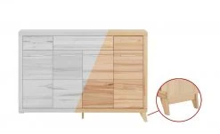 smart Highboard Oslo | Kernbuche (Nachbildung) / Kernbuche