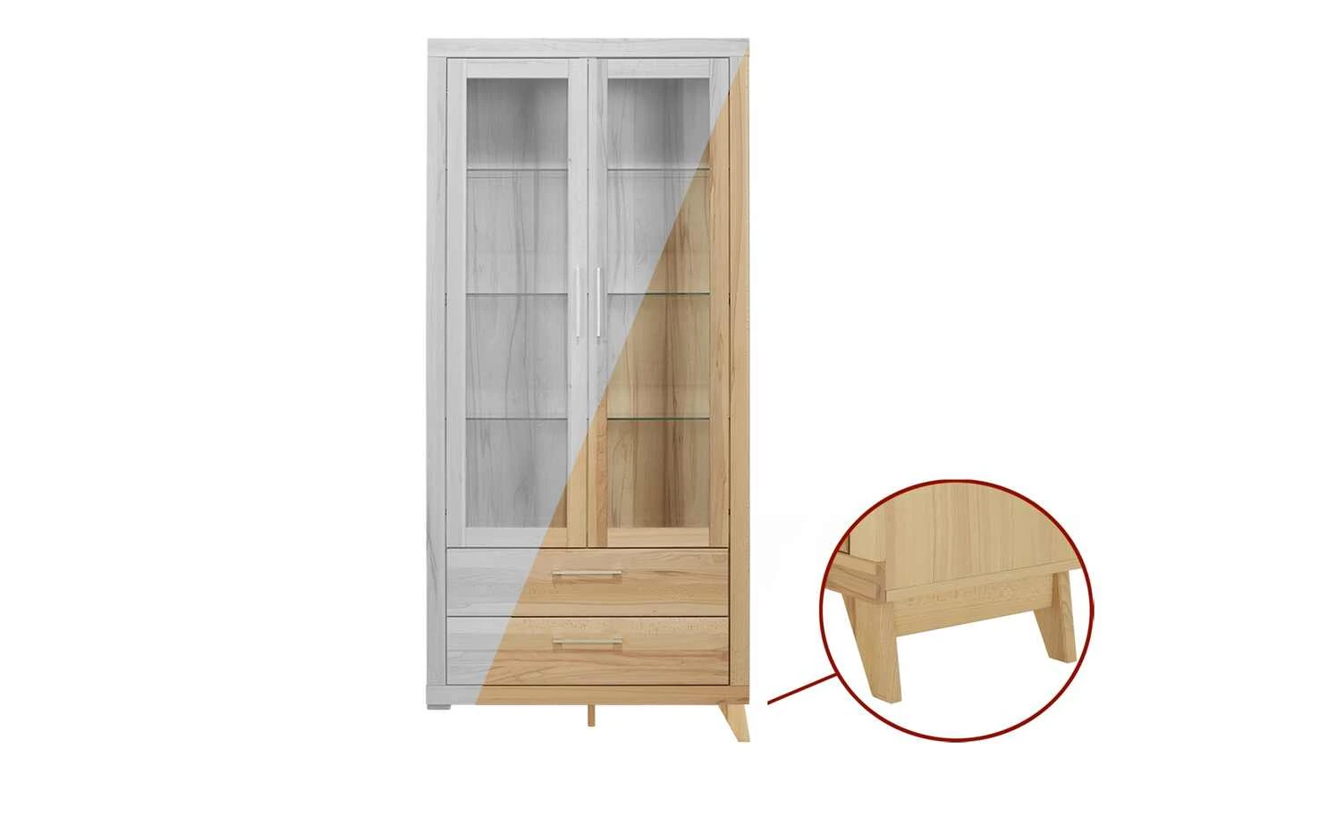 smart Vitrine Oslo | Kernbuche (Nachbildung) / Kernbuche 1 smart Vitrine Oslo | Kernbuche (Nachbildung) / Kernbuche