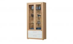 smart Vitrine Oslo | Kernbuche (Nachbildung) / Kernbuche / Weiß -Kommode & Sideboards Verkäufe 13203098 11 202102022238