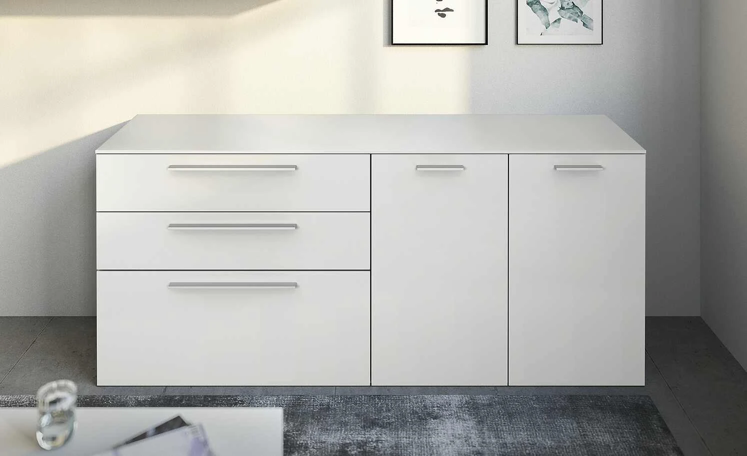 Gallery M Sideboard Arrive | Weiß Ausrichtung rechts 1 Gallery M Sideboard Arrive | Weiß Ausrichtung rechts