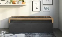 Gallery M TV-Lowboard Arrive | Grau / Eiche Ausrichtung rechts