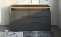 Gallery M Sideboard Arrive | Grau / Eiche Ausrichtung links