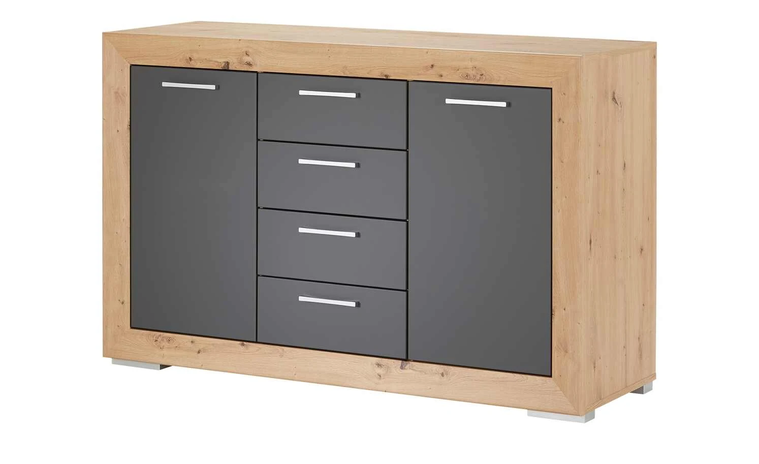 Sideboard Fiesta | Asteiche (Nachbildung) / Grau 1 Sideboard Fiesta | Asteiche (Nachbildung) / Grau
