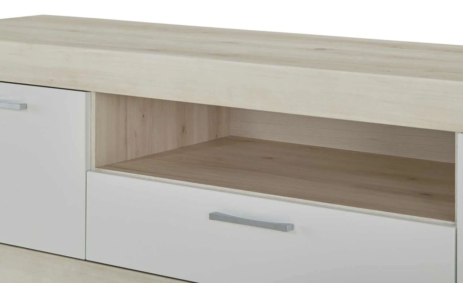 Lowboard Fiesta | Eiche hell (Nachbildung) / Weiß 7 Lowboard Fiesta | Eiche hell (Nachbildung) / Weiß – Bild 7