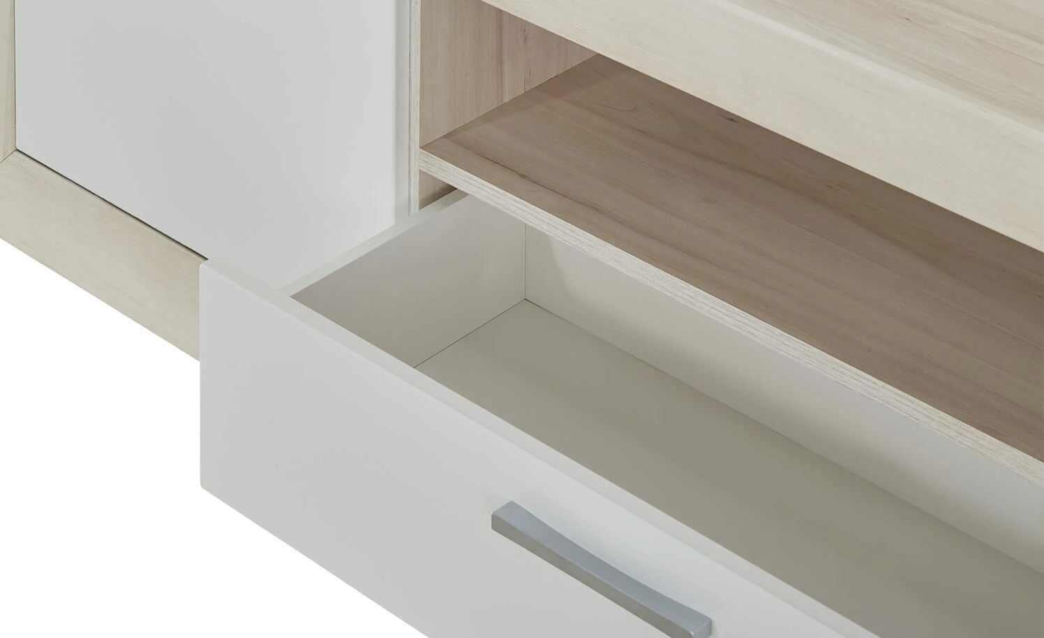 Lowboard Fiesta | Eiche hell (Nachbildung) / Weiß 9 Lowboard Fiesta | Eiche hell (Nachbildung) / Weiß – Bild 9