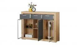 Highboard Fiesta | Asteiche (Nachbildung) / Grau -Kommode & Sideboards Verkäufe 13206544 12 202206222231