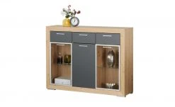 Highboard Fiesta | Asteiche (Nachbildung) / Grau -Kommode & Sideboards Verkäufe 13206544 4 202206222231
