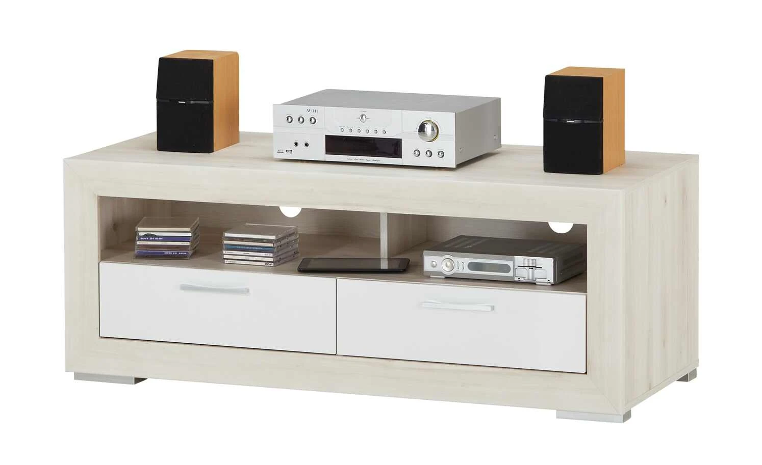 Lowboard Fiesta | Eiche hell (Nachbildung) / Weiß 10 Lowboard Fiesta | Eiche hell (Nachbildung) / Weiß – Bild 10