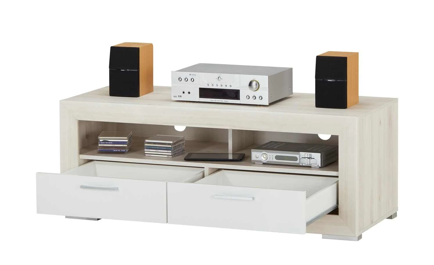 Lowboard Fiesta | Eiche hell (Nachbildung) / Weiß 11 Lowboard Fiesta | Eiche hell (Nachbildung) / Weiß – Bild 11