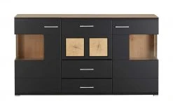Sideboard Cortina | Eiche Altholz (Nachbildung ) / Schwarz -Kommode & Sideboards Verkäufe 13207048 23 202209212234