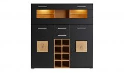 Barschrank Cortina | Eiche Altholz (Nachbildung) / Schwarz -Kommode & Sideboards Verkäufe 13207056 9 202209212234
