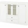 maison bleue Highboard Petit Chalet | Weiß mit Glasboden