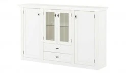 maison bleue Highboard Petit Chalet | Weiß mit Glasboden