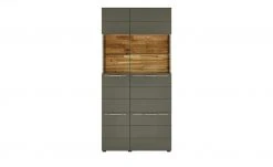 Berger & Rath Vitrine Claro | Londra (Hellgrau) Sichtbare Rückwand: Wildeiche mit Glaseinlegeböden -Kommode & Sideboards Verkäufe 13230880 1 202103051240