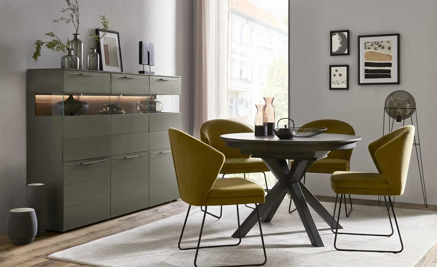 Berger & Rath Highboard Claro | Londra (Hellgrau) 1 Berger & Rath Highboard Claro | Londra (Hellgrau)