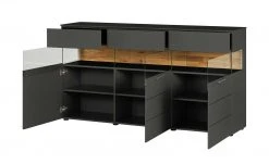 Berger & Rath Sideboard Claro | Anthrazit Sichtbare Rückwand: Wildeiche gesandstrahlt -Kommode & Sideboards Verkäufe 13230885 6 202103051240