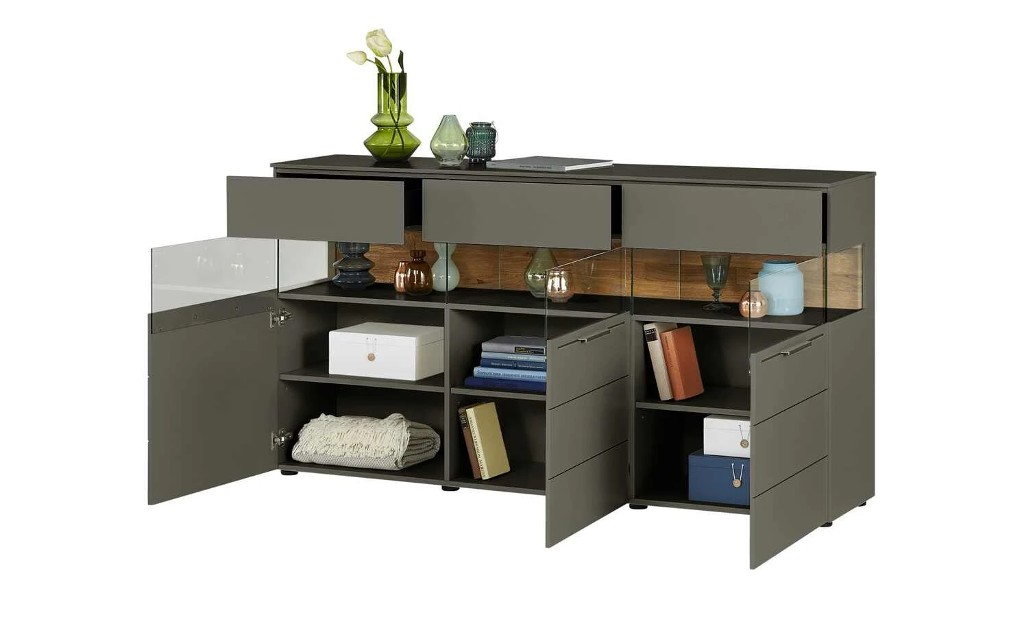 Berger & Rath Sideboard Claro | Londra (Hellgrau) Sichtbare Rückwand: Wildeiche gesandstrahlt 6 Berger & Rath Sideboard Claro | Londra (Hellgrau) Sichtbare Rückwand: Wildeiche gesandstrahlt – Bild 6