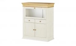 Barschrank Bornholm | Kiefer Weiß/ Kiefer antikfarben