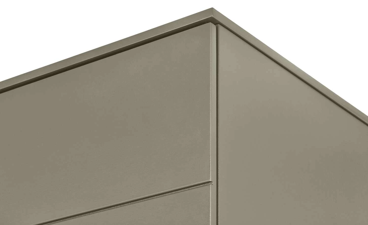 Berger & Rath Vitrine Claro | Londra (Hellgrau) Sichtbare Rückwand: Wildnussbaum ohne Glaseinlegeböden 2 Berger & Rath Vitrine Claro | Londra (Hellgrau) Sichtbare Rückwand: Wildnussbaum ohne Glaseinlegeböden – Bild 2