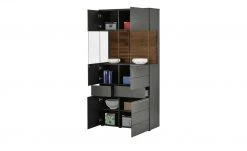 Berger & Rath Vitrine Claro | Anthrazit Sichtbare Rückwand: Wildnussbaum ohne Glaseinlegeböden -Kommode & Sideboards Verkäufe 13231642 5 202108121318