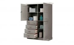 maison bleue Highboard Florian | Grau / Weiß Türen aus Holz -Kommode & Sideboards Verkäufe 13231813 7 202108131411