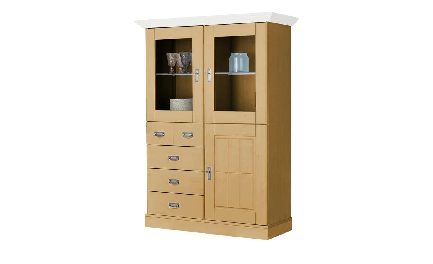 maison bleue Highboard Florian | laugenfarben / Weiß Türen mit Glaseinsatz 9 maison bleue Highboard Florian | laugenfarben / Weiß Türen mit Glaseinsatz – Bild 9