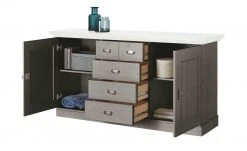 maison bleue Sideboard Florian | Grau / Weiß -Kommode & Sideboards Verkäufe 13231829 7 202108131411