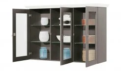 maison bleue Vitrinenaufsatz für Sideboard Florian | Grau / Weiß -Kommode & Sideboards Verkäufe 13231833 8 202108191248