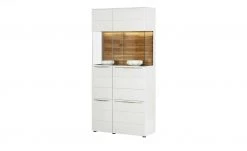 Berger & Rath Vitrine Claro | Weiß-Creme Sichtbare Rückwand: Wildeiche ohne Glaseinlegeböden -Kommode & Sideboards Verkäufe 13232078 2 202108192240