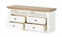 maison bleue TV-Element Petit Chalet | 119|cm Weiß / Asteiche -Kommode & Sideboards Verkäufe 13232331 10 202206231234