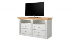 maison bleue TV-Element Petit Chalet | 119|cm Weiß / Asteiche -Kommode & Sideboards Verkäufe 13232331 11 202206231234