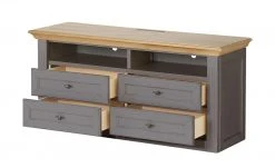 maison bleue TV-Element Petit Chalet | 119|cm Graphit / Asteiche -Kommode & Sideboards Verkäufe 13232333 11 202206231234