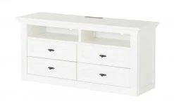 maison bleue TV-Element Petit Chalet | 134|cm Weiß / Weiß